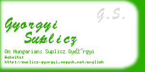 gyorgyi suplicz business card